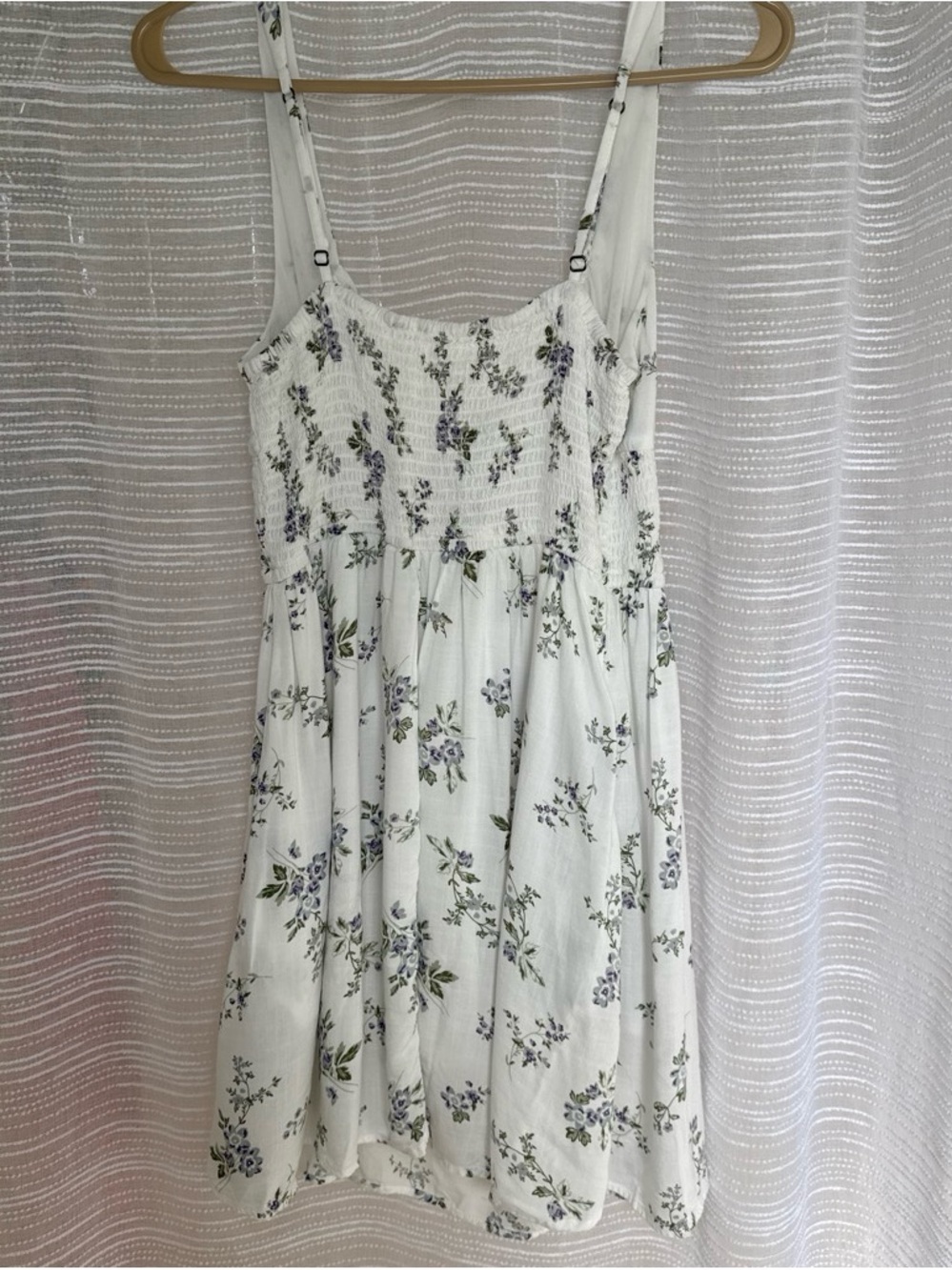 Aeropostale White Floral Babydoll Mini Dress Coquette Cottagecore Fairycore - Picture 2 of 3